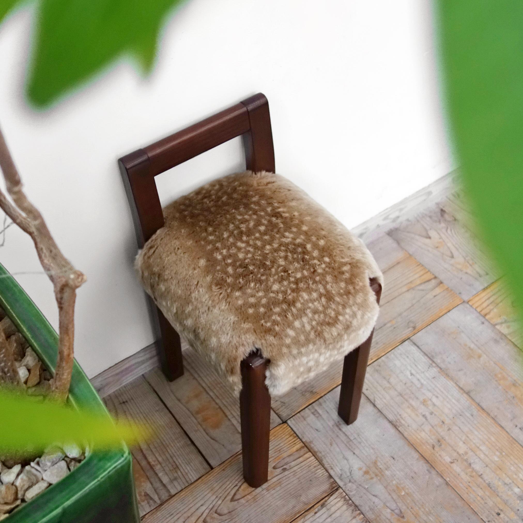 玄関スツール ミニタイプ（BR×Bambi）1枚目の画像