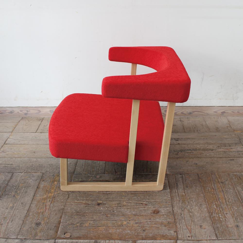 【母の日ギフト】　【送料無料×短納期】コ助ソファ (ナチュラル × レッド AN) | 5枚目