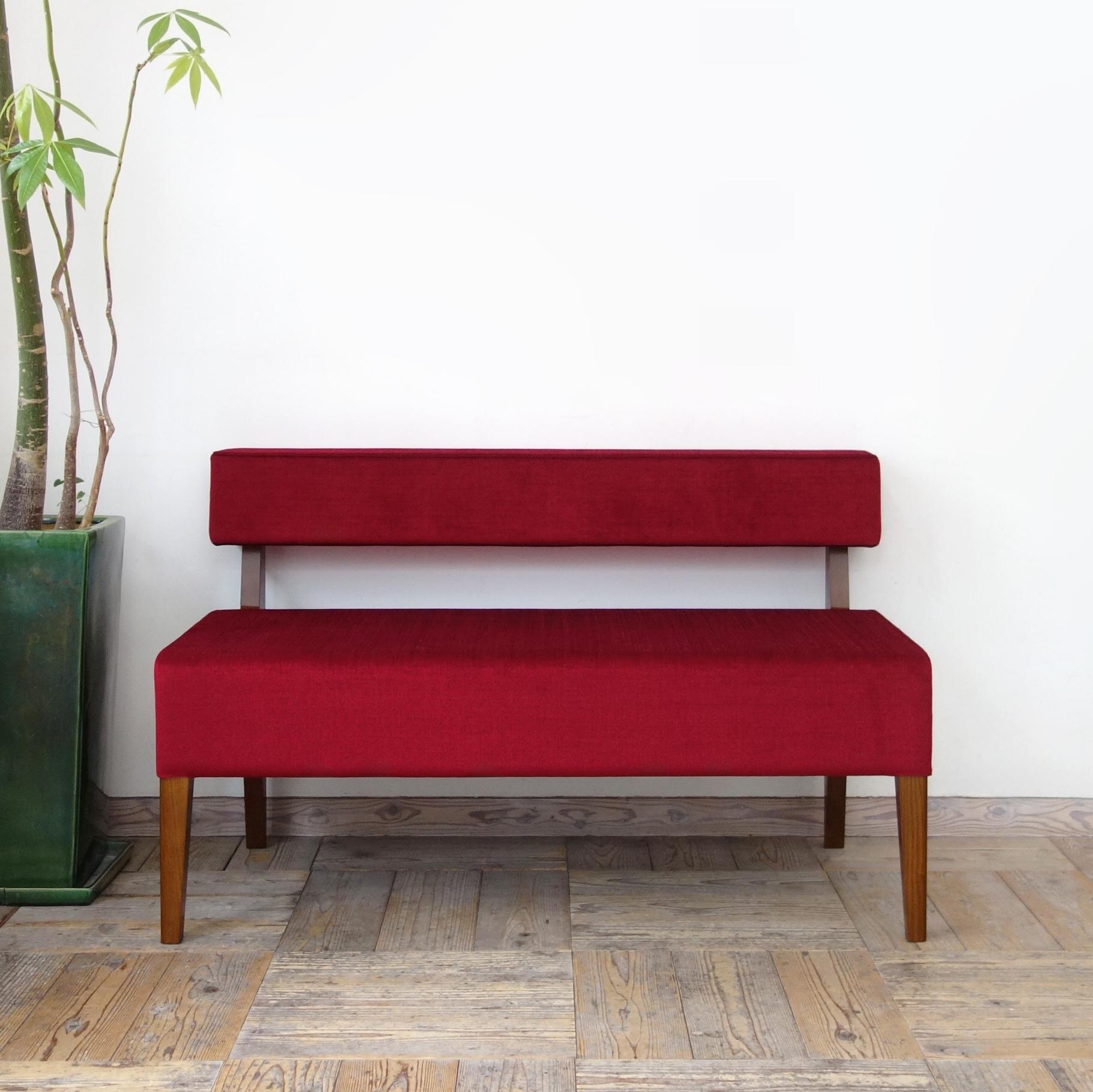 2s Border sofa (BR×SP-UP5566 ボルドー）※SH4501枚目の画像