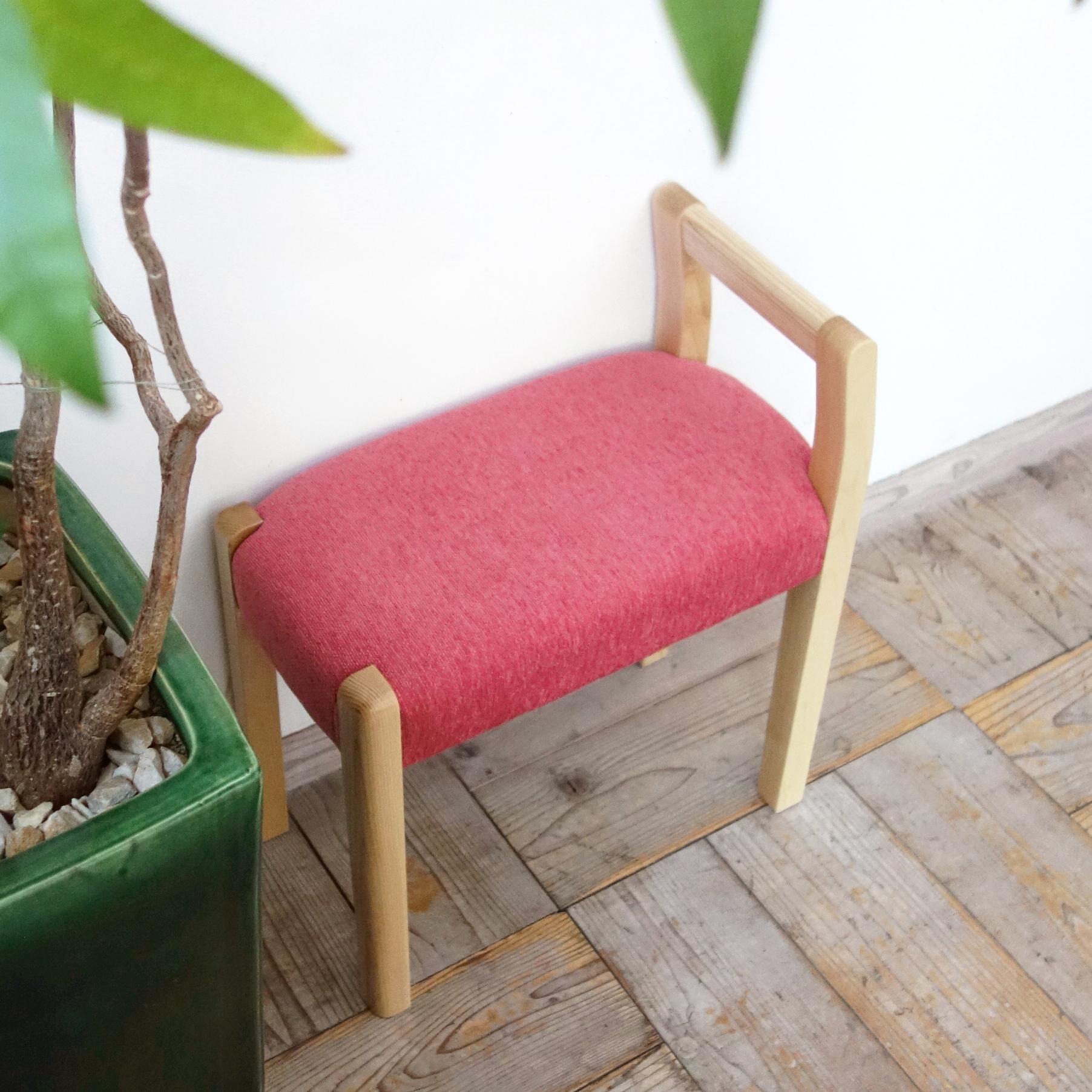 玄関スツール サイドアーム W450 (NA×ANピンク）1枚目の画像