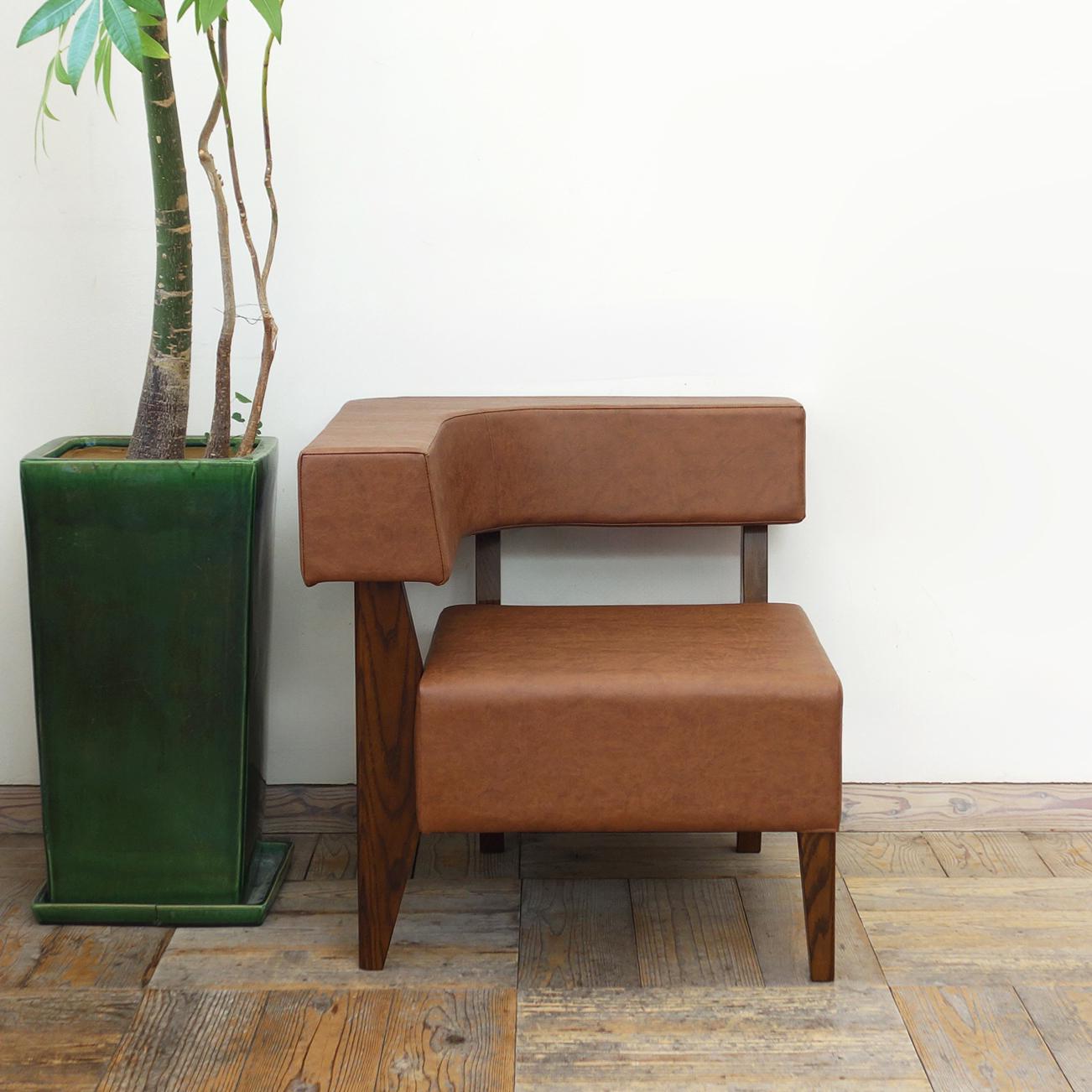 1s Border sofa-L(右)（BR×Ba-04ライトブラウン)1枚目の画像