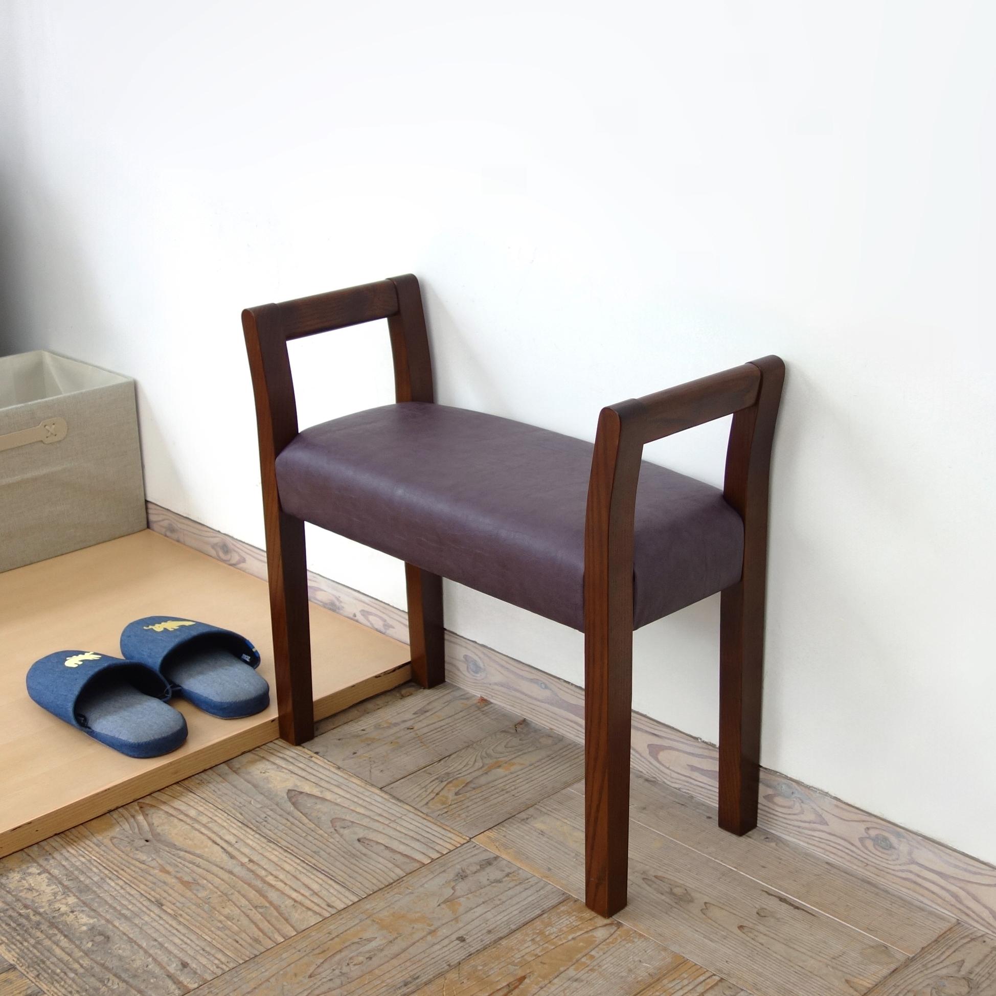 玄関スツール ダブルアーム (BR×Ba-09パープル)1枚目の画像