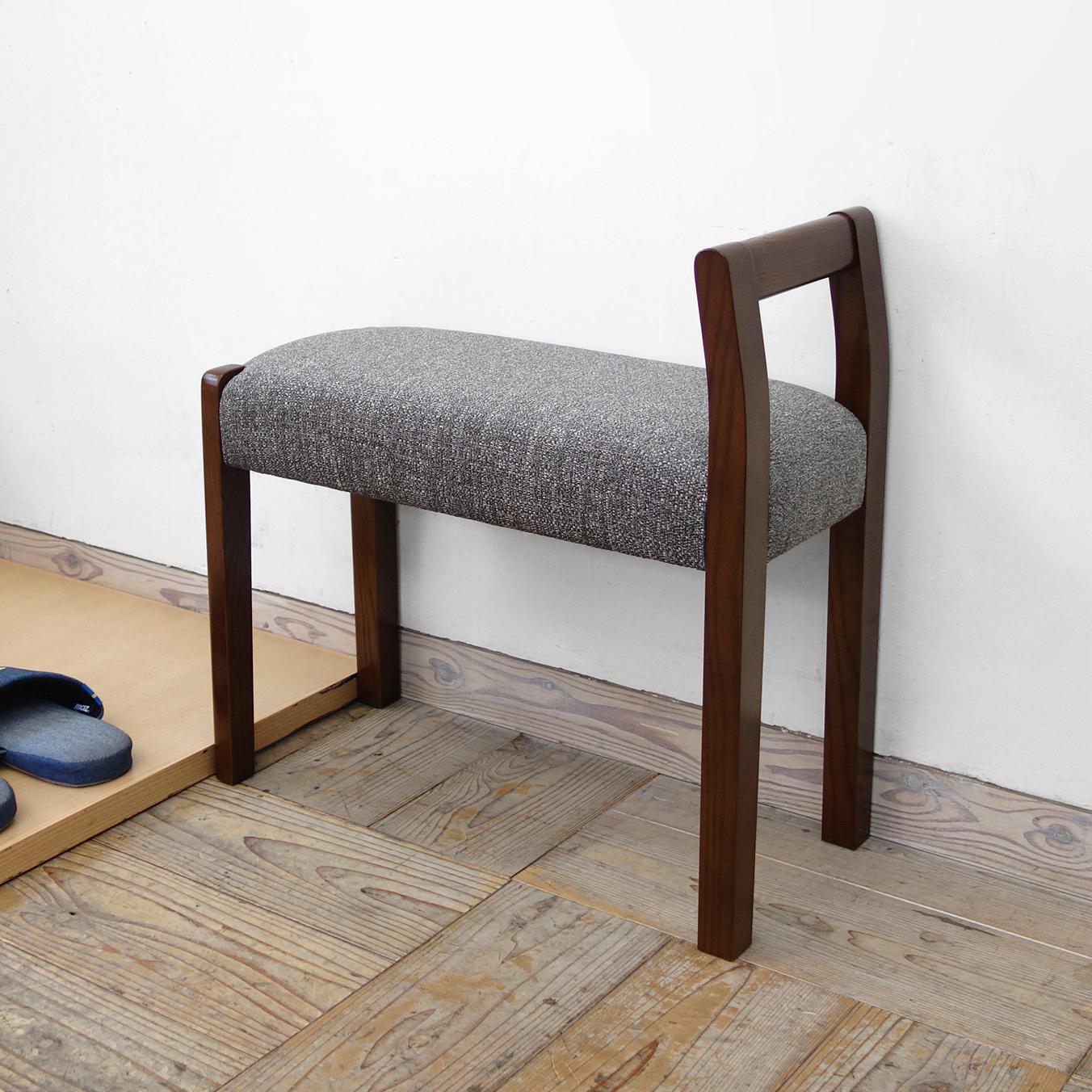 玄関スツール サイドアームW540 (BR×AM-UP5580グレー)1枚目の画像